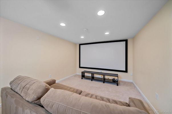 Interior, Projection Screen, Recessed Lighting, Theatre Room