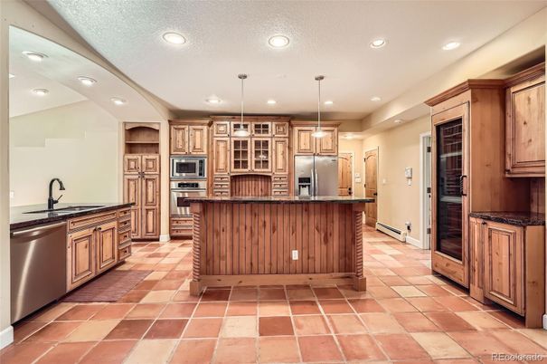 Interior, Kitchen, Pendant Lights, Recessed Lighting, Stainless Steel Appliances