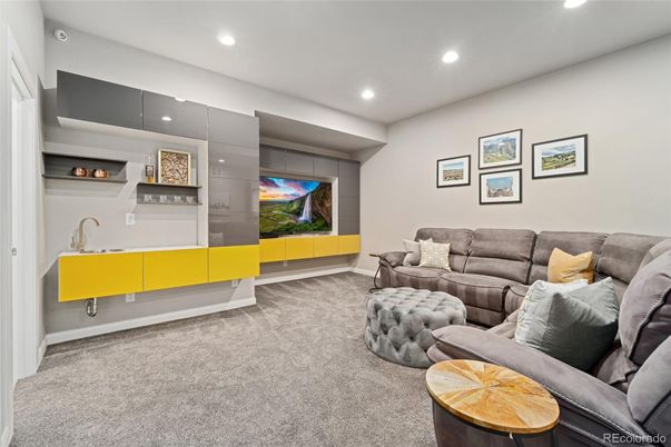 Interior, Living room, Recessed Lighting