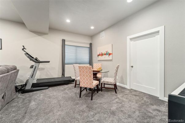 Dining room, Fitness Equipment, Interior, Recessed Lighting
