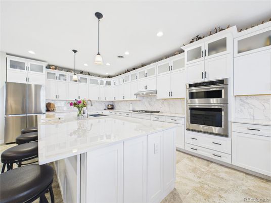 Interior, Kitchen, Pendant Lights, Recessed Lighting, Stainless Steel Appliances