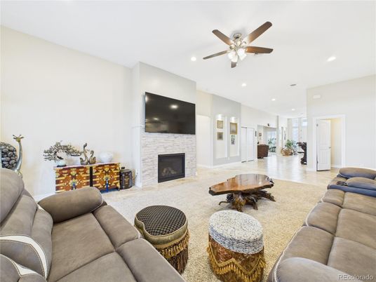 Fireplace, Interior, Living room, Recessed Lighting