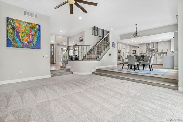 Chandelier, Dining room, Interior, Kitchen, Recessed Lighting