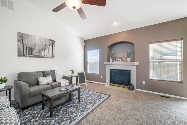 Fireplace, Interior, Living room, Recessed Lighting
