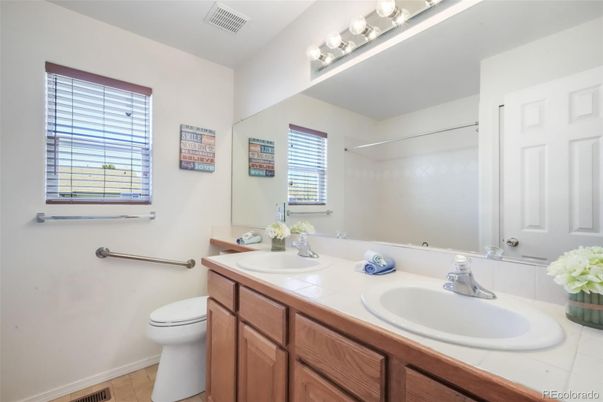 Bathroom, Dual Sink Vanities, Interior, Tile Countertops