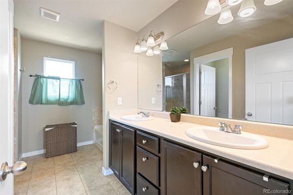 Bathroom, Dual Sink Vanities, Interior, Tile Countertops