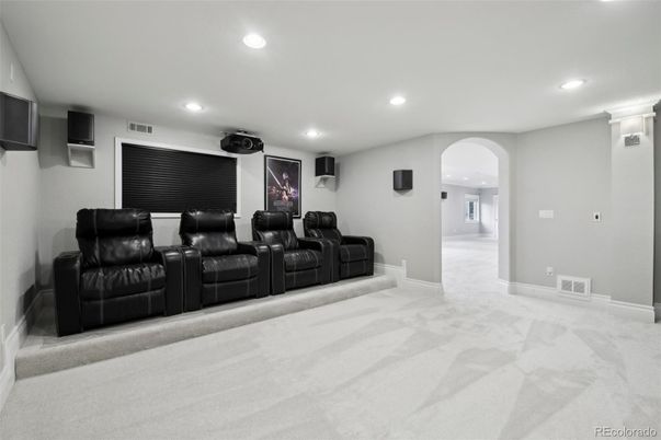 Home Theatre Room, Interior, Recessed Lighting, Theatre Room