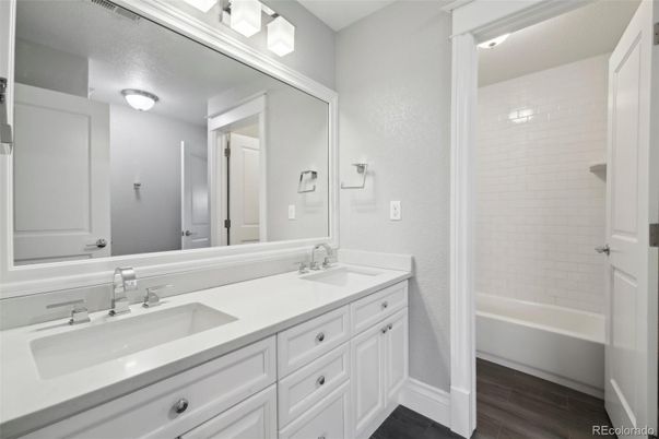 Bathroom, Dual Sink Vanities, Interior, Wood Texture Flooring