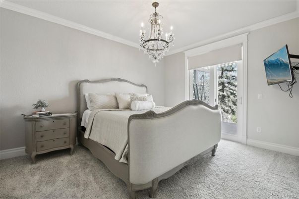 Bedroom, Chandelier, Interior