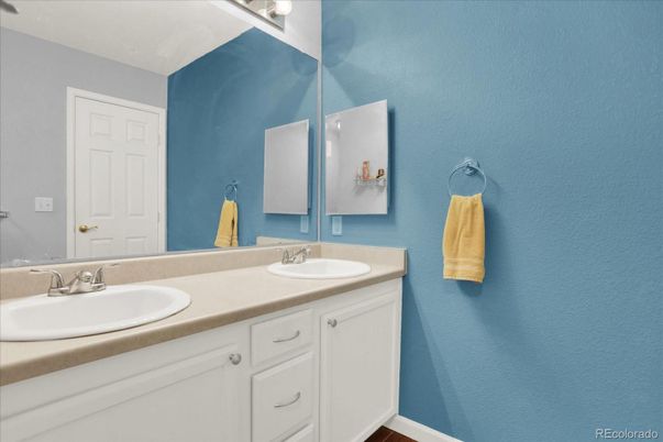 Bathroom, Dual Sink Vanities, Interior, Tile Countertops