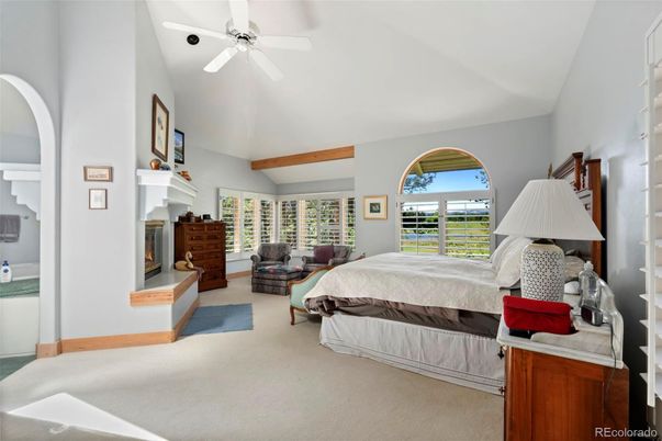 Bedroom, Fireplace, Interior