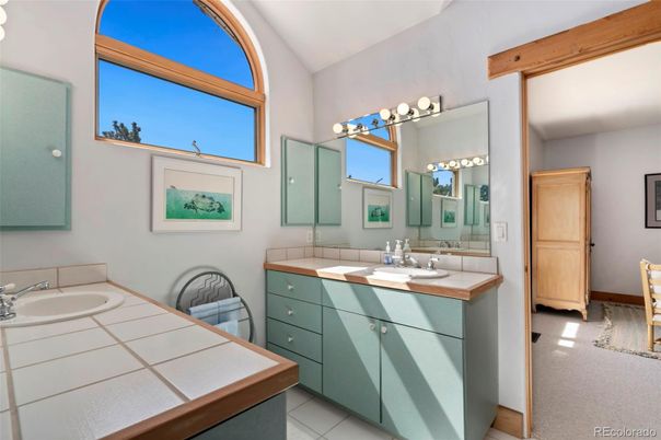 Bathroom, Dual Sink Vanities, Interior, Tile Countertops