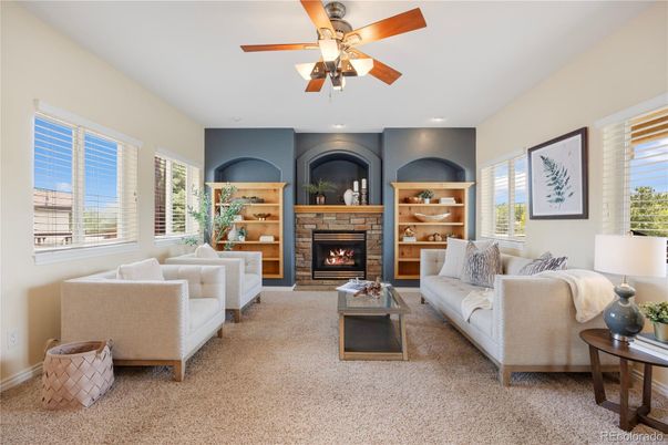 Fireplace, Interior, Living room, Recessed Lighting