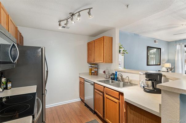 Interior, Kitchen, Wood Texture Flooring