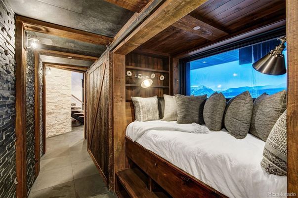 Bedroom, Interior, Recessed Lighting, Wooden Beams, Wooden Ceilings, Wooden Walls