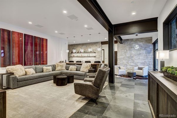 Interior, Kitchen, Living room, Pendant Lights, Recessed Lighting, Stone Walls