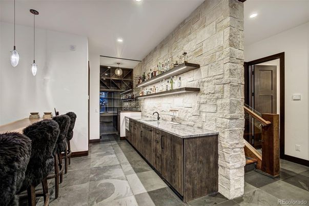 Interior, Pendant Lights, Recessed Lighting, Stone Walls