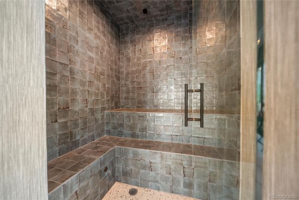 Bathroom, Glass Shower, Interior, Stone Walls