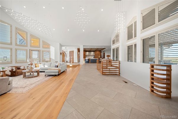 Interior, Kitchen, Living room, Pendant Lights, Recessed Lighting, Stainless Steel Appliances, Wood Texture Flooring