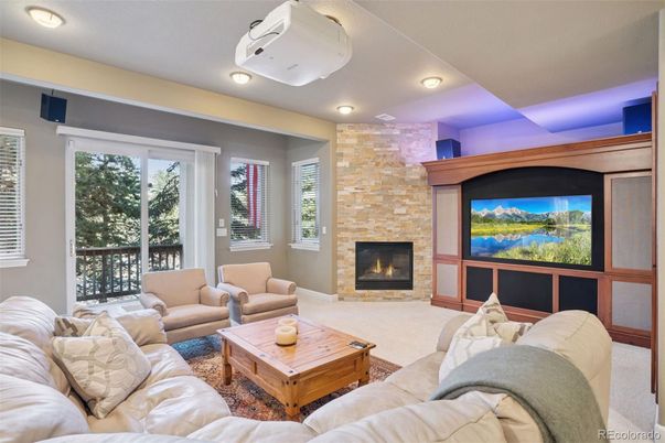 Fireplace, Interior, Living room, Recessed Lighting, Stone Walls