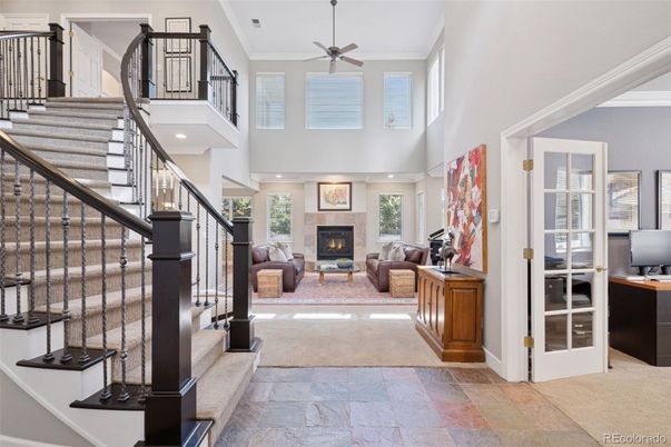Fireplace, Interior, Living room, Recessed Lighting