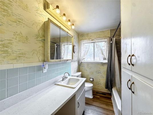 Bathroom, Interior, Wood Texture Flooring