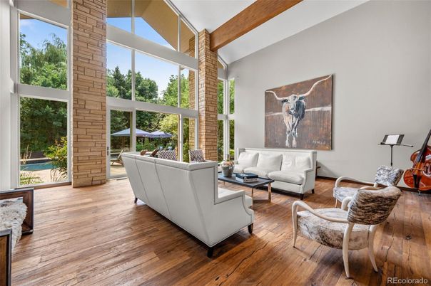 Interior, Living room, Wooden Beams, Wood Texture Flooring