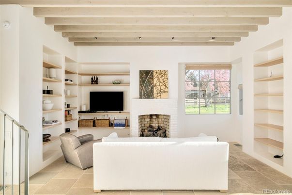 Fireplace, Interior, Living room, Wooden Beams