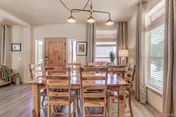 Dining room, Interior, Wood Texture Flooring