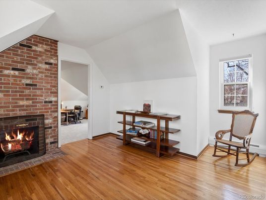 Fireplace, Interior, Stone Walls, Wood Texture Flooring