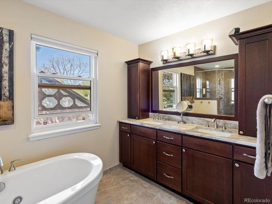 Bathroom, Dual Sink Vanities, Free Standing Baths, Interior