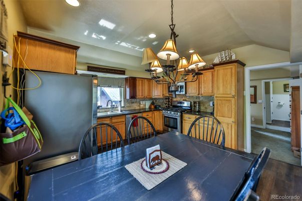 Chandelier, Dining room, Interior, Kitchen, Recessed Lighting