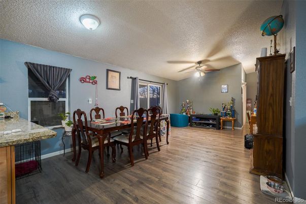 Dining room, Interior, Wood Texture Flooring