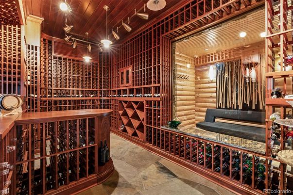 Interior, Recessed Lighting, Wine Storage, Wooden Ceilings