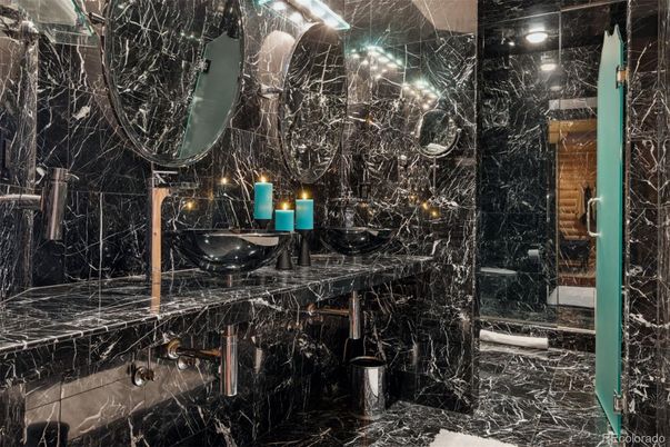Bathroom, Dual Sink Vanities, Glass Shower, Interior, Marble