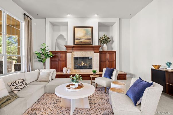 Fireplace, Interior, Living room, Recessed Lighting