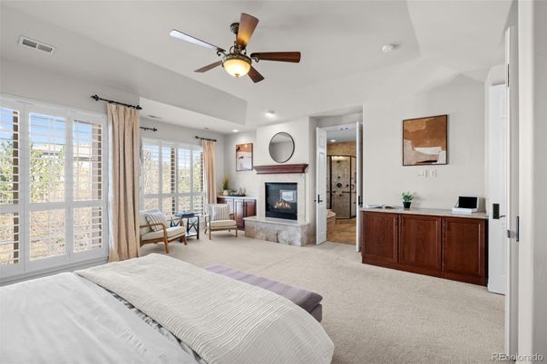 Bedroom, Fireplace, Interior, Recessed Lighting