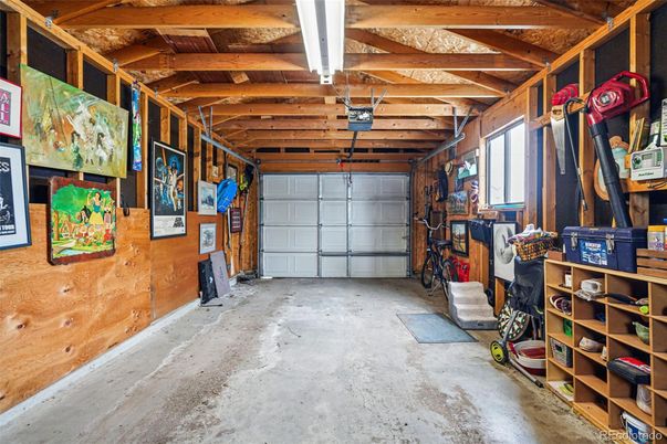 Garage, Interior, Wooden Beams, Wooden Ceilings, Wooden Walls