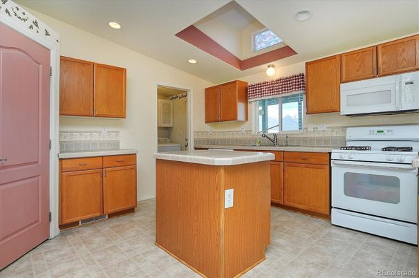 Interior, Kitchen, Recessed Lighting, Tile Countertops