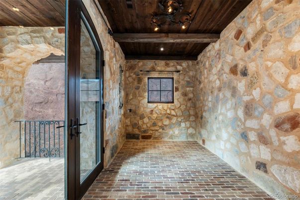 Interior, Recessed Lighting, Stone Walls, Wooden Beams, Wooden Ceilings