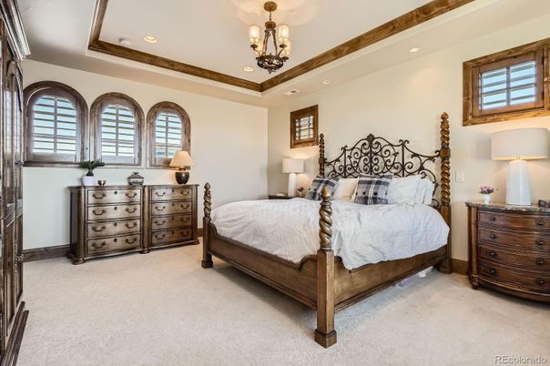 Bedroom, Chandelier, Interior, Recessed Lighting