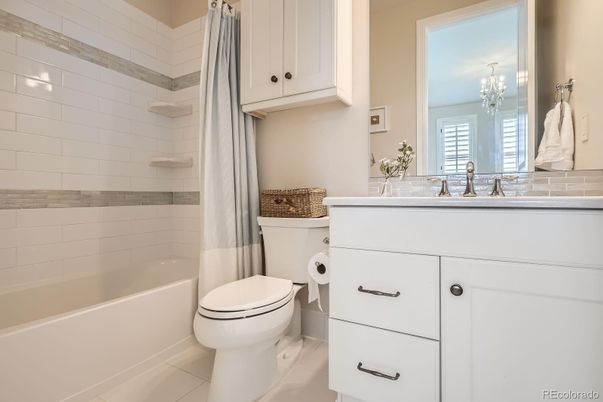 Bathroom, Chandelier, Interior