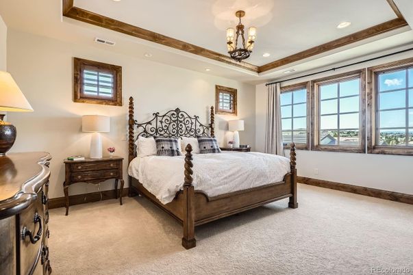 Bedroom, Chandelier, Interior, Recessed Lighting