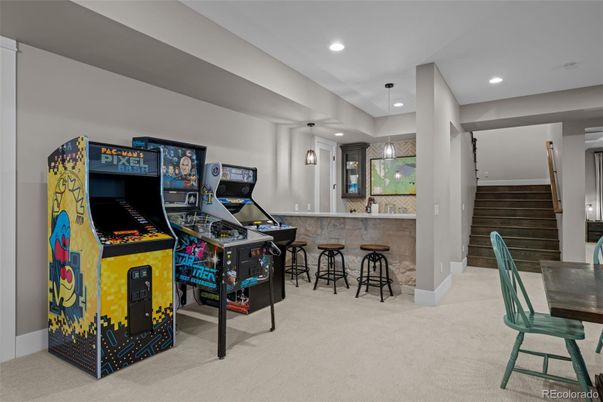 Game Room, Interior, Pendant Lights, Recessed Lighting