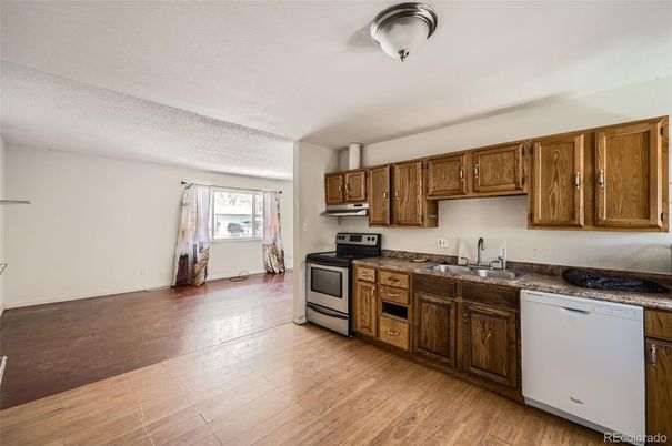 Interior, Kitchen, Wood Texture Flooring