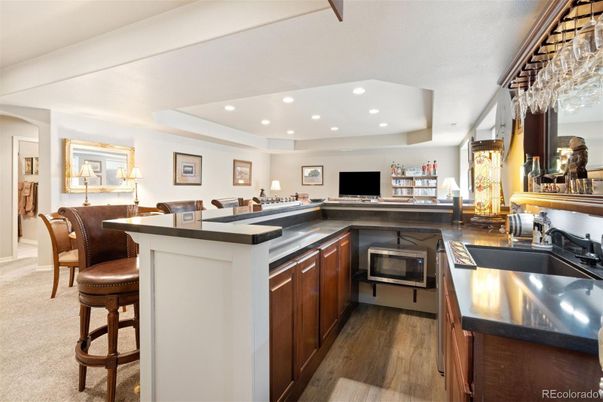 Interior, Kitchen, Living room, Recessed Lighting, Wood Texture Flooring