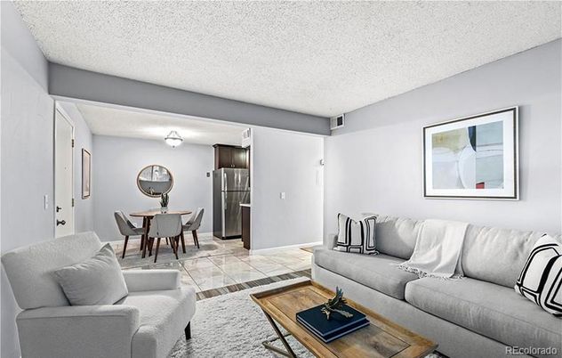 Dining room, Interior, Kitchen, Living room, Stainless Steel Appliances, Wood Texture Flooring