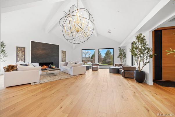 Chandelier, Fireplace, Interior, Living room, Wood Texture Flooring