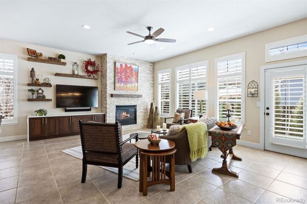 Fireplace, Interior, Living room, Recessed Lighting