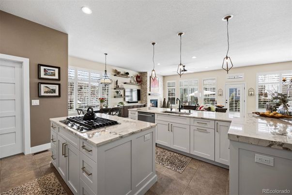 Interior, Kitchen, Pendant Lights, Recessed Lighting, Stainless Steel Appliances